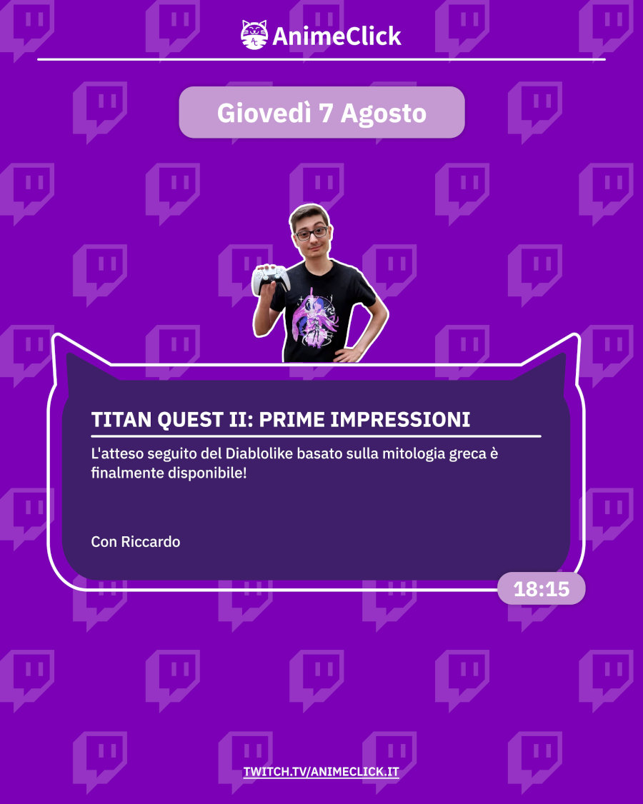 AnimeClick su Twitch: programma dal 4 al 10 agosto AnimeClick su Twitch: programma dal 4 al 10 agosto